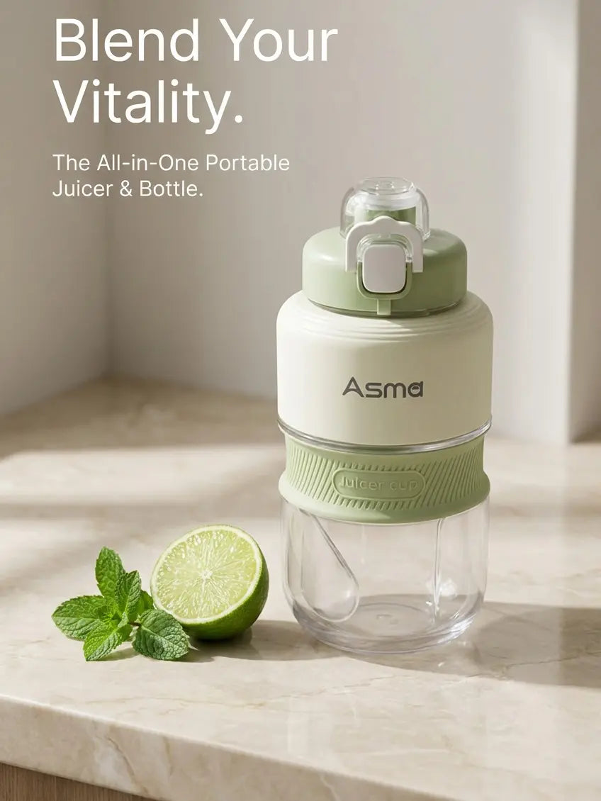 Portable Blender Personal Juicer for Shakes and Smoothies - 34 OZ Electric Protein Shaker Bottle with Insulated Sleeve, Travel Lid, USB-C Rechargeable - Mini Small Blender Cup for Kitchen, Office, Gym