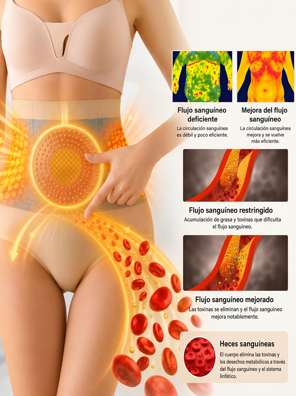 Tienda Oficial de la Marca |Pantalones Cortos 4 en 1 para Moldear el Cuerpo y Quemar Grasa con Micro-Partículas