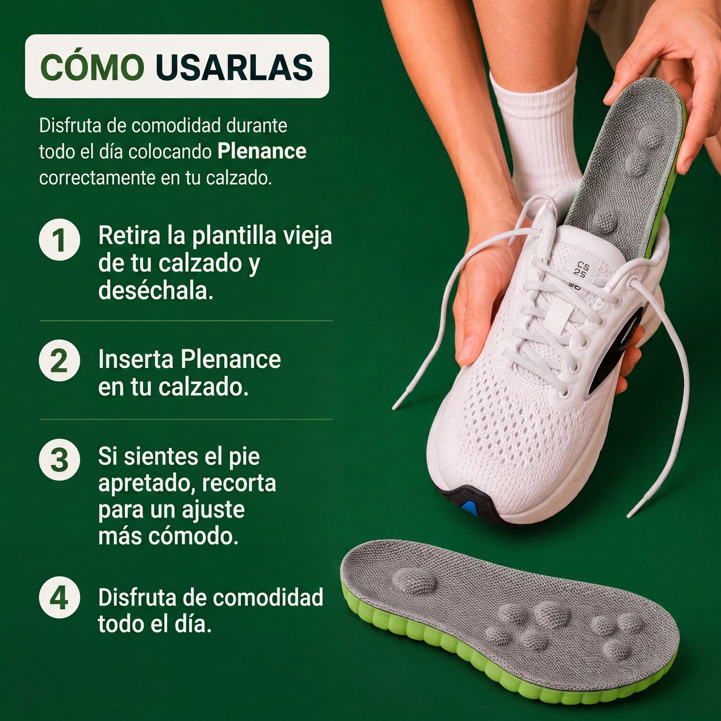 Plantillas antifatiga y masaje